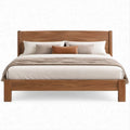 Doppelbett aus massivem Gummibaumholz in Walnussbraun, 180 x 200 cm