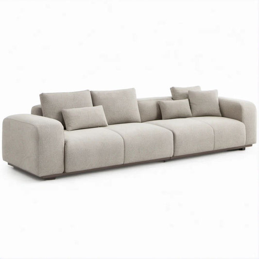 4-Sitzer-Sofa Beige mit Polyesterbezug, 300 x 105 x 78 cm