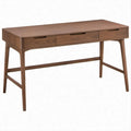 Schreibtisch mit 3 Schubladen, Walnussbraun, 140 x 60 x 76 cm